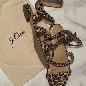 J.Crew Haircalf Multi Buckle Sandal EUC